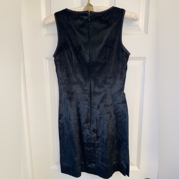 Nicole Miller black, mohair sleeveless, mini cocktail dress. - Picture 3 of 4